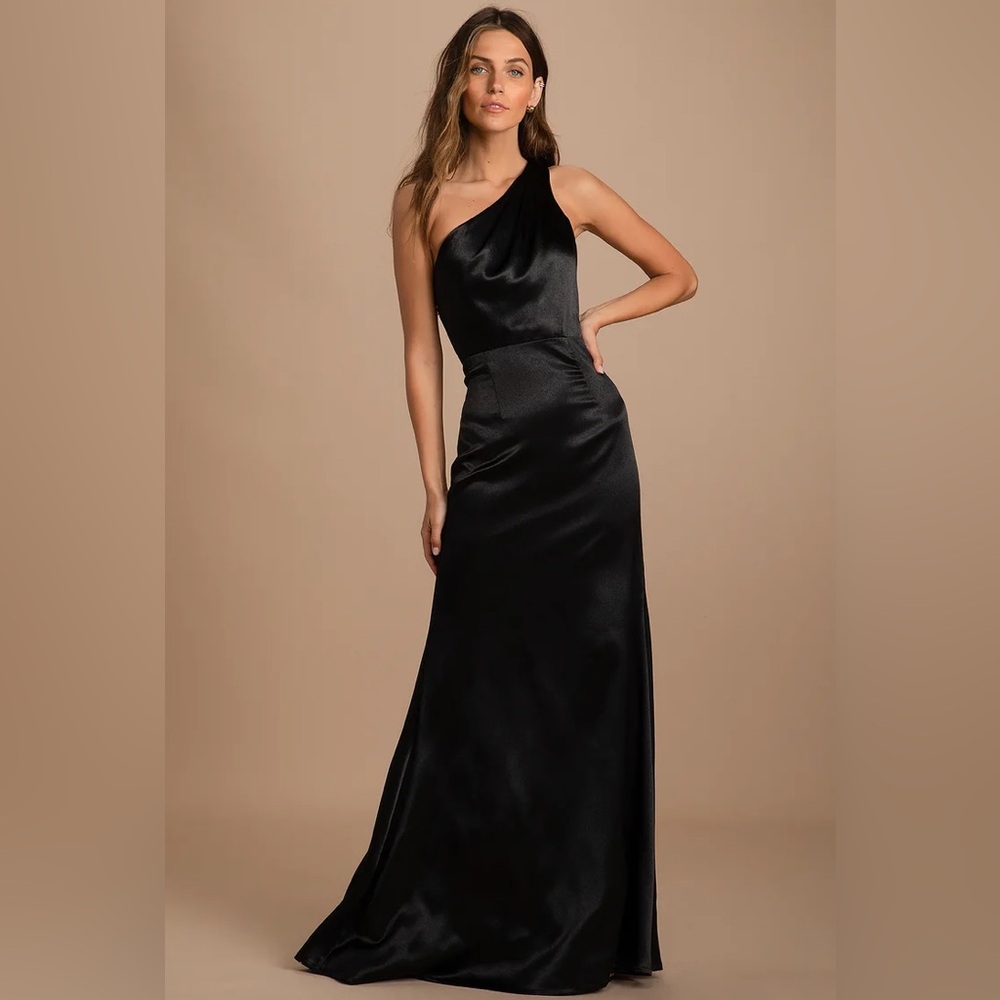 NWT lulus On the guest list one shoulder black dress XS and Small available